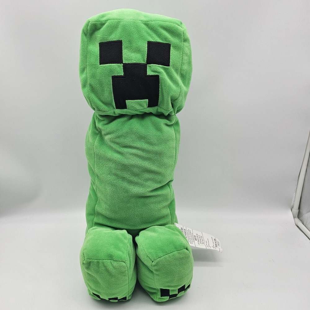 Minecraft Creeper Plush Stuffed Toy Medium Green Soft Cuddly 20" Jay Franco